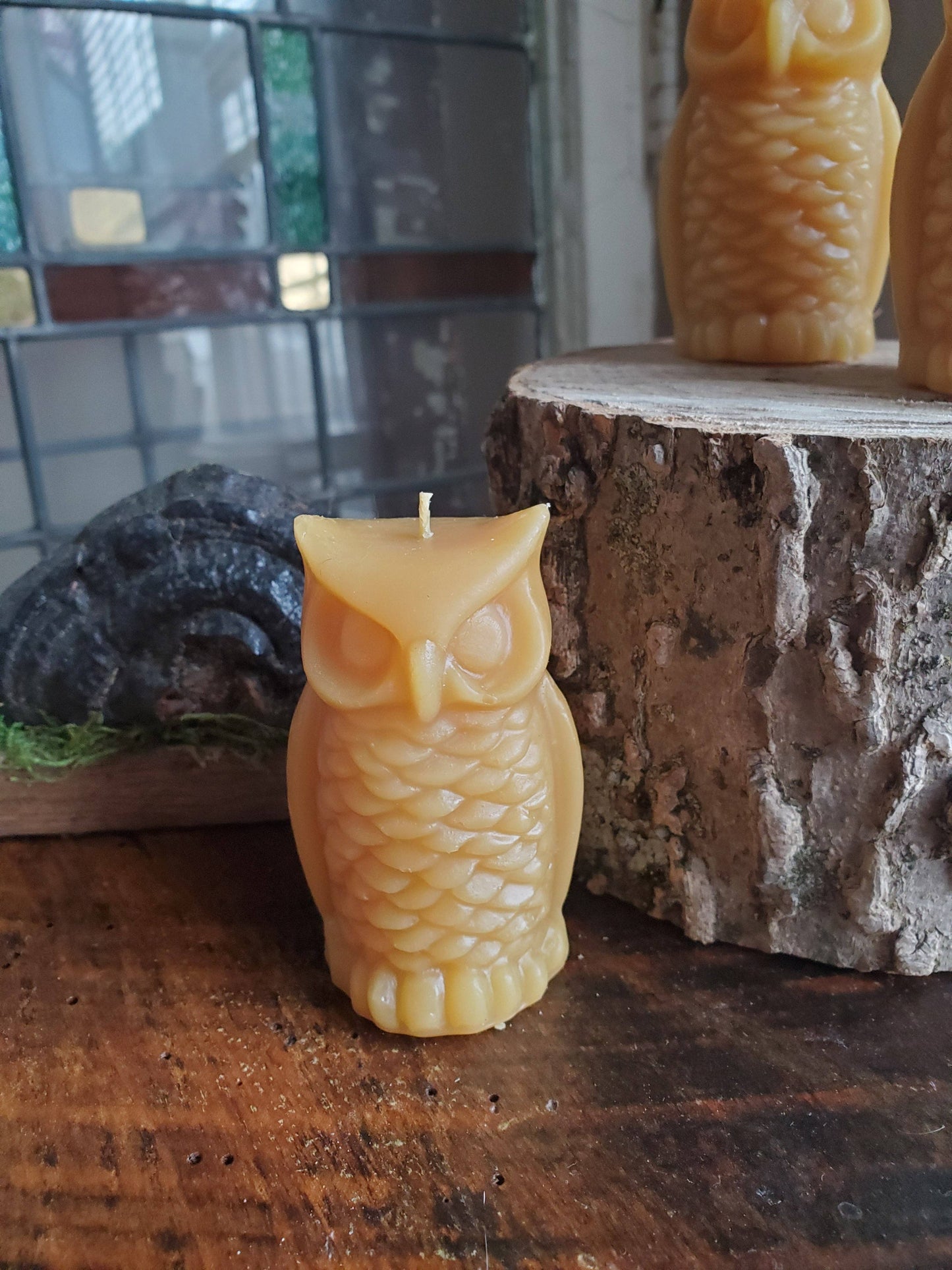 Owl Shaped Beeswax Candle