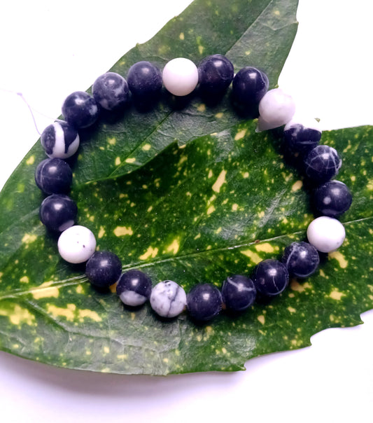 zebra jasper gemstone bracelet