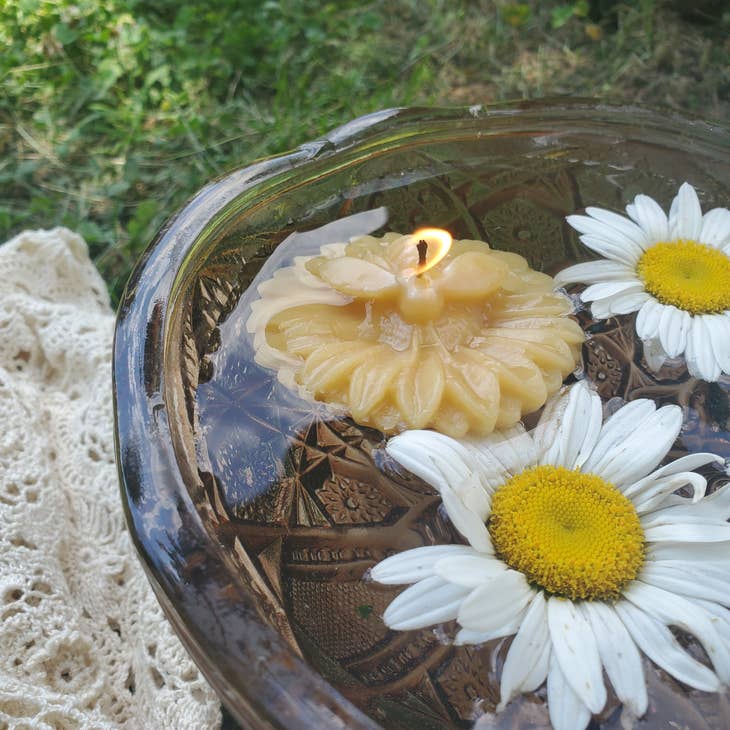 Flower Beeswax Candle