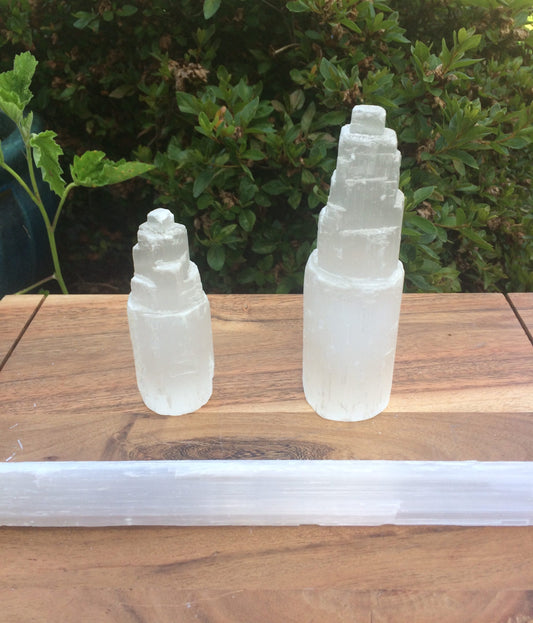 selenite crystal, woman owned business, black owned, north carolina, moonstone garden
