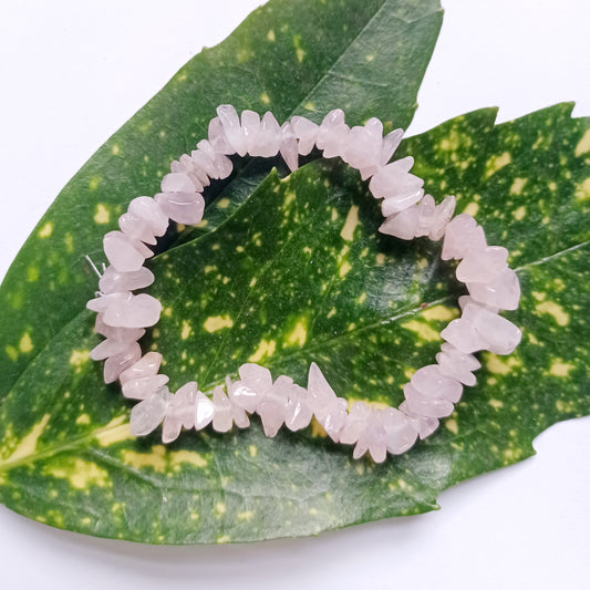 rose quartz gemstone bracelet