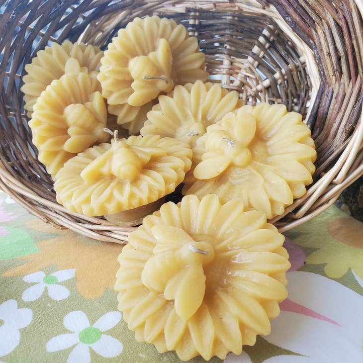 Flower Beeswax Candle 