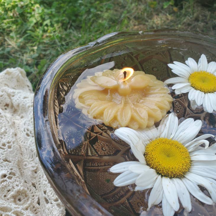 Flower Beeswax Candle 