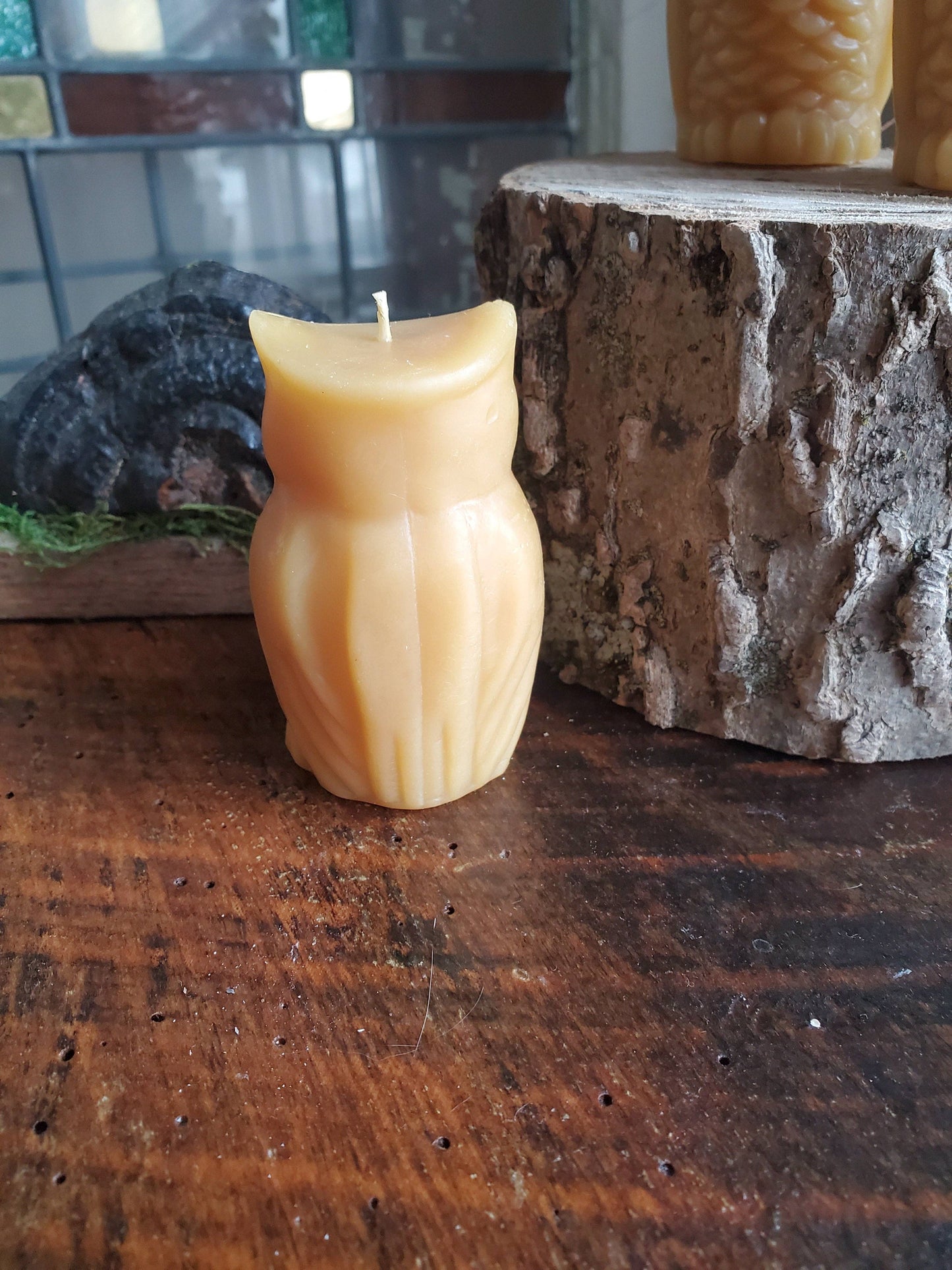 Owl Shaped Beeswax Candle