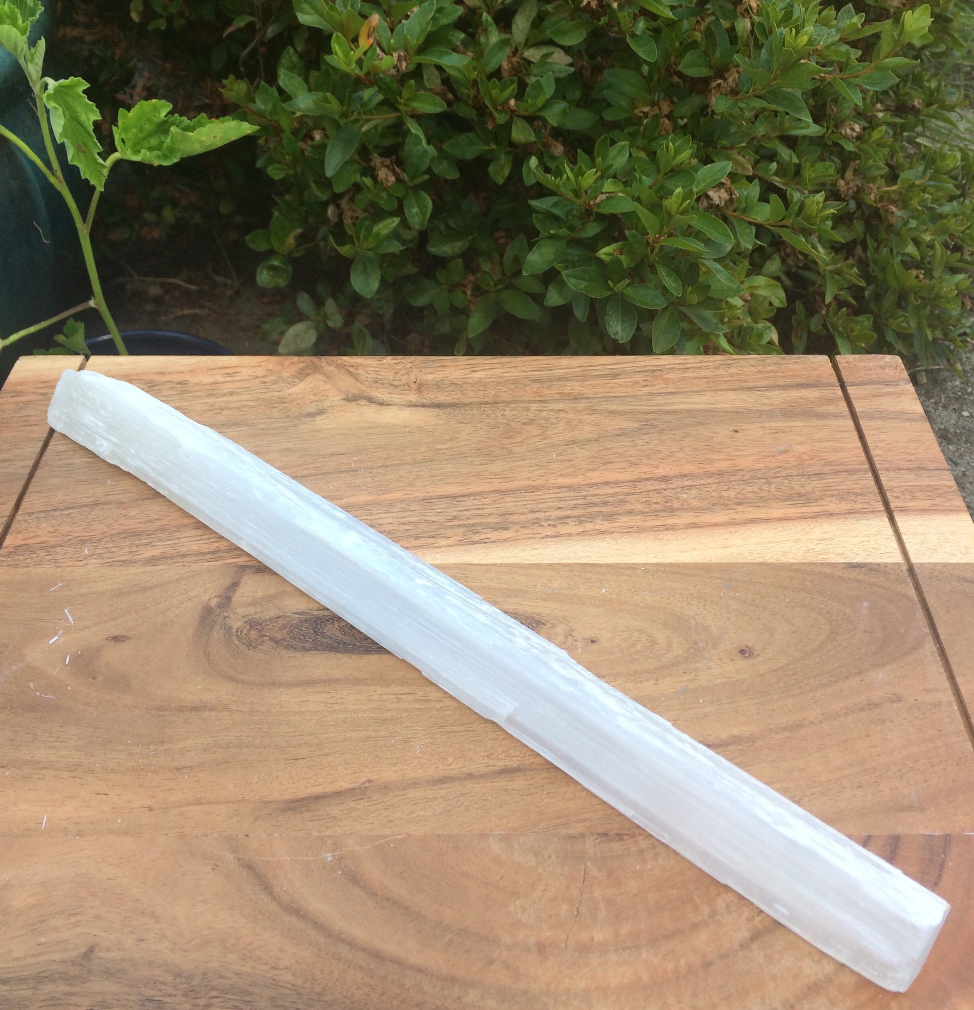 large selenite crystal wand, moonstone garden, small business