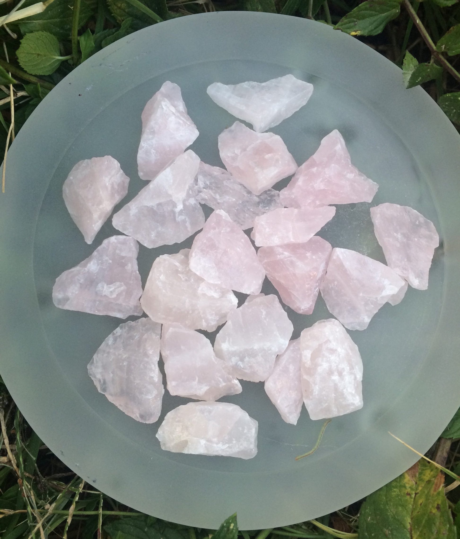 rose quartz crystal gemstone, rough, raw, moonstone garden, north carolina, Black woman owned
